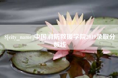 广汉中国消防救援学院2019录取分数线