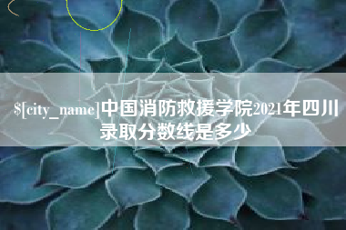 广汉中国消防救援学院2021年四川录取分数线是多少