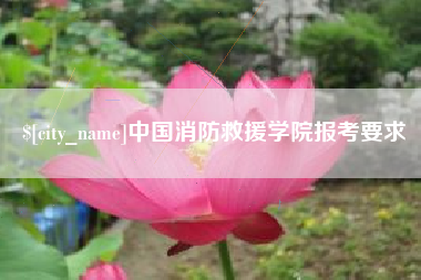广汉中国消防救援学院报考要求