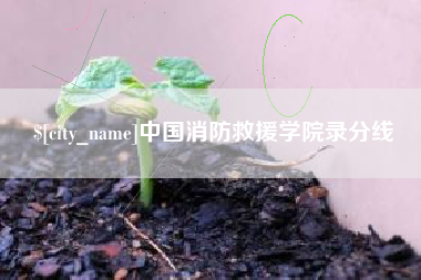 广汉中国消防救援学院录分线