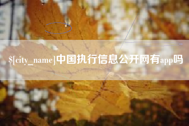 广汉中国执行信息公开网有app吗