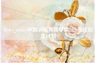 广汉中国消防救援学院2020浙江招生计划