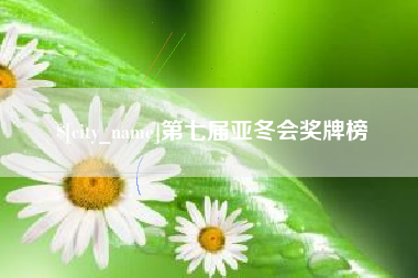 广汉第七届亚冬会奖牌榜