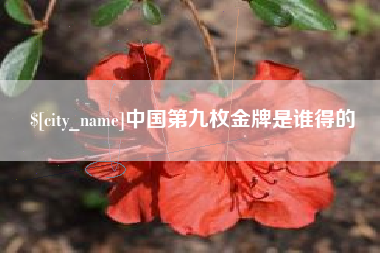 广汉中国第九枚金牌是谁得的