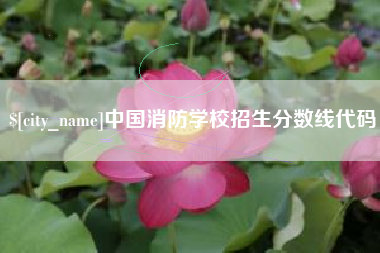 广汉中国消防学校招生分数线代码