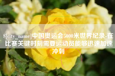 广汉中国奥运会5000米世界纪录-在比赛关键时刻需要运动员能够迅速加速冲刺