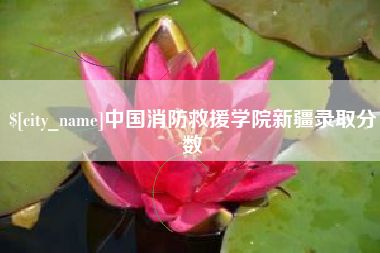 广汉中国消防救援学院新疆录取分数