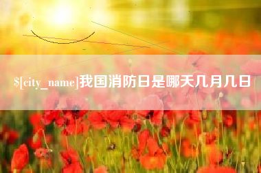 广汉我国消防日是哪天几月几日
