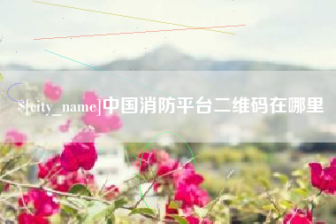 广汉中国消防平台二维码在哪里