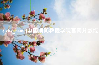 广汉中国消防救援学院官网分数线