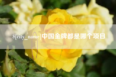 广汉中国金牌都是哪个项目