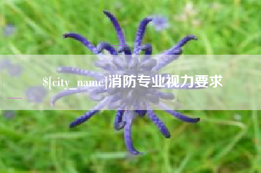 广汉消防专业视力要求