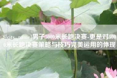 广汉男子5000米长跑决赛-更是对5000米长跑决赛策略与技巧完美运用的体现