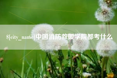 广汉中国消防救援学院都考什么
