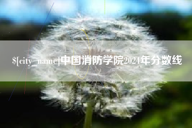 广汉中国消防学院2024年分数线