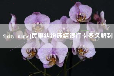 广汉民事纠纷冻结银行卡多久解封
