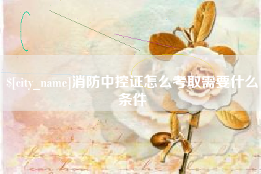 广汉消防中控证怎么考取需要什么条件