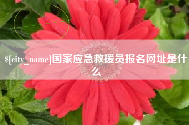 广汉国家应急救援员报名网址是什么