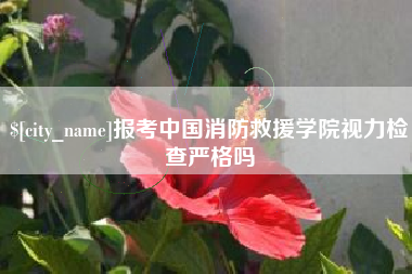广汉报考中国消防救援学院视力检查严格吗