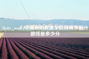 广汉中国消防救援学院河南录取分数线是多少分