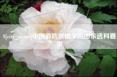 广汉中国消防救援学院山东选科要求