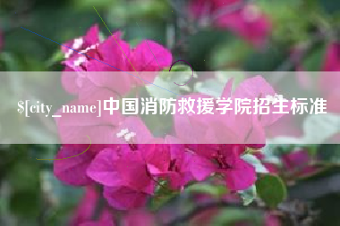 广汉中国消防救援学院招生标准