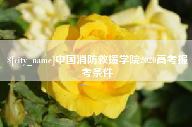 广汉中国消防救援学院2020高考报考条件