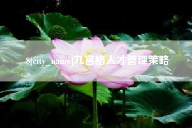 广汉九宫格人才管理策略