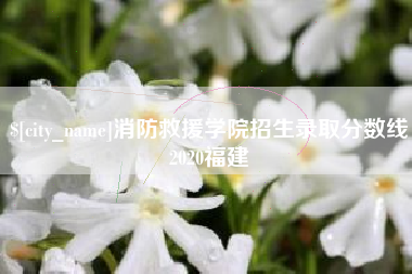 广汉消防救援学院招生录取分数线2020福建