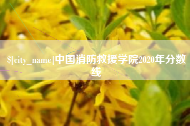 广汉中国消防救援学院2020年分数线