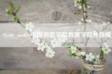 广汉中国消防学院救援学院分数线